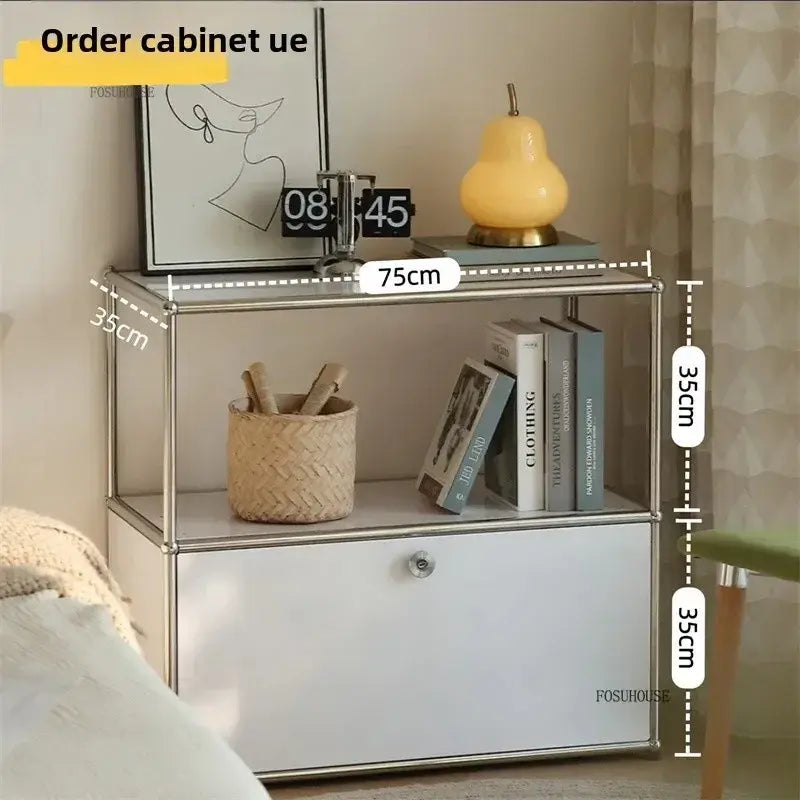 MLG Modern Dual Cabinet – Wood & Acrylic Living Room Storage