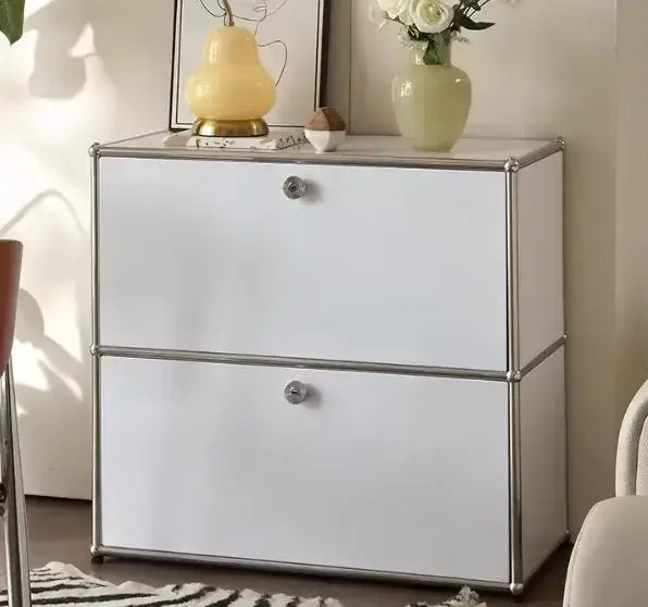 MLG Modern Dual Cabinet – Wood & Acrylic Living Room Storage