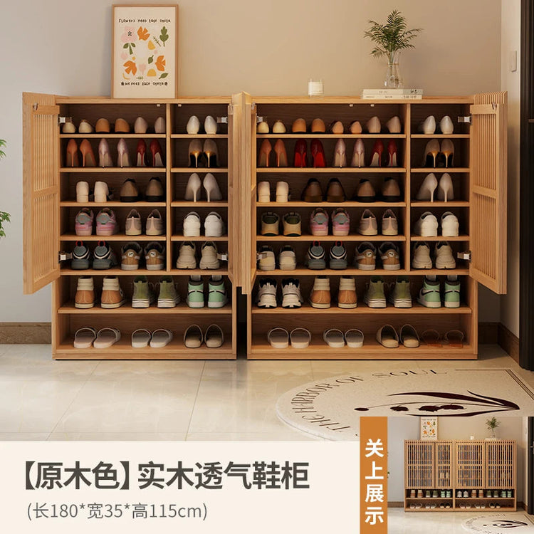 Entryway Wood Shoes Rack Vintage Luxury Space Saving Shoes Rack Storage Unit Meuble De Rangement Multifunction Furniture Jonine’s Corner
