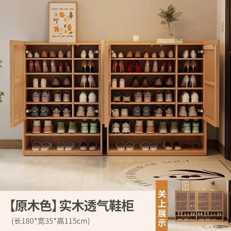 Vintage Luxury Wood Shoe Rack — Space-Saving Entryway Storage Jonine’s Corner
