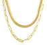 Gold Heart Toggle Necklace — Beaded Chain Gift for Her