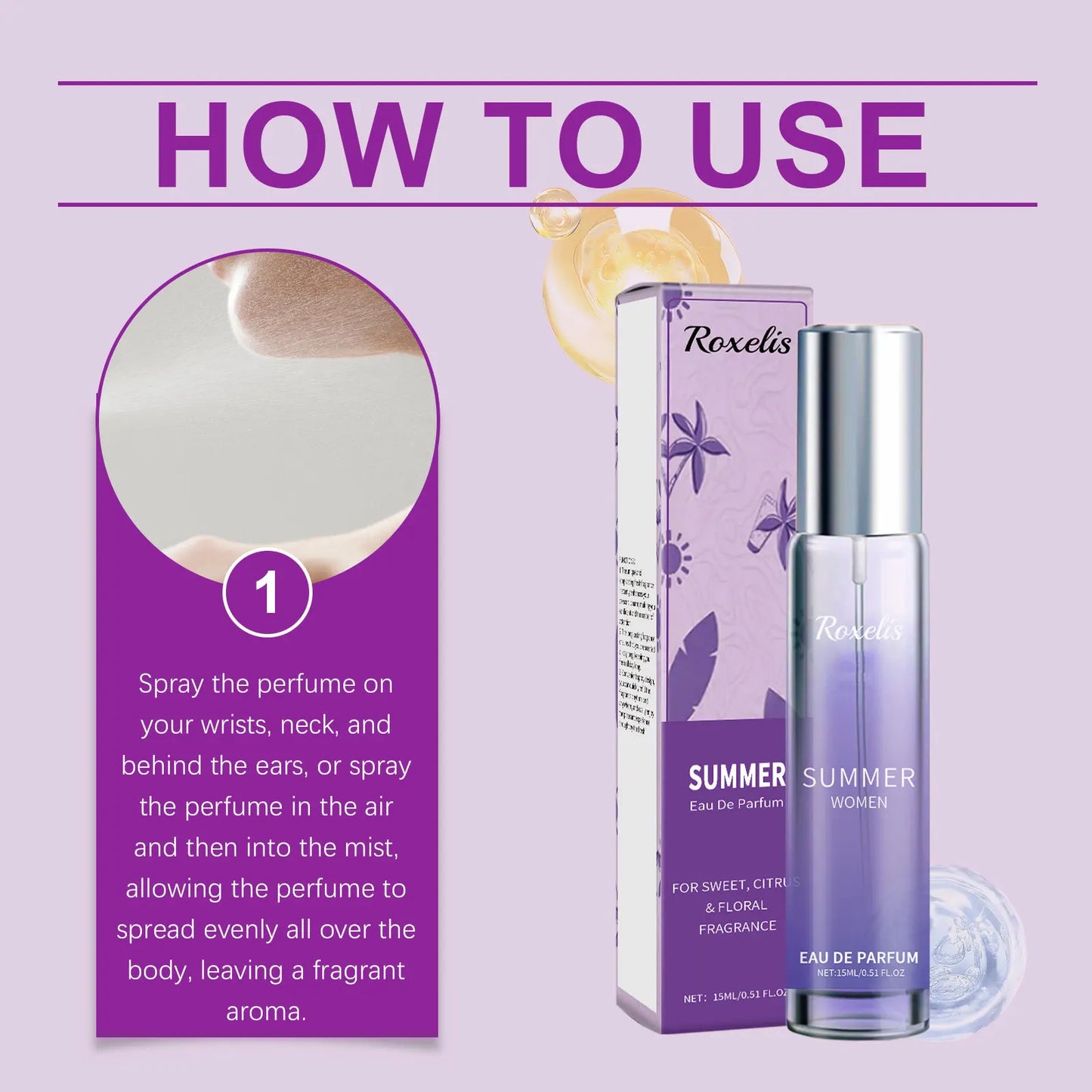 Citrus Summer Perfume 15ml — Light, Fresh & Long-Lasting