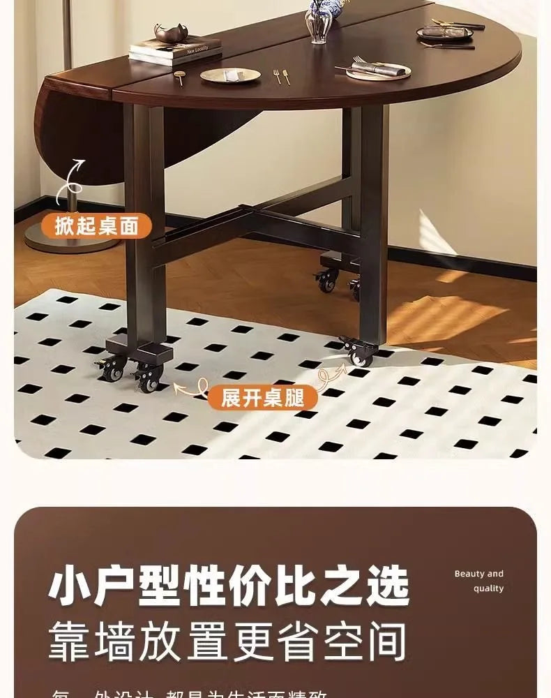 Round Foldable Dining Table — 100 & 120cm