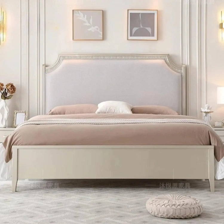European Minimalist Waterproof Bed Frame with Headboard Jonine’s Corner
