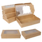 Kraft Paper Gift Boxes with Window — Set of 5, 10, or 20