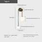 Gold Glass Ball LED Wall Sconce — Modern Bedroom & Living Room Light