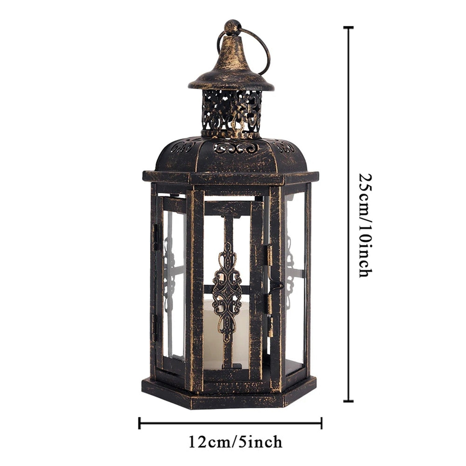 Moody &amp; Minimal — Black Iron Hanging Candle Lantern