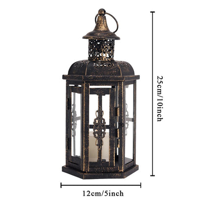 Moody &amp; Minimal — Black Iron Hanging Candle Lantern