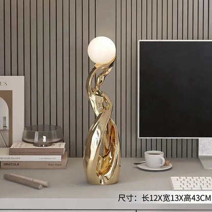 Light That Lives in the Room — Nordic Glow Resin Figurine with Ambient Light
