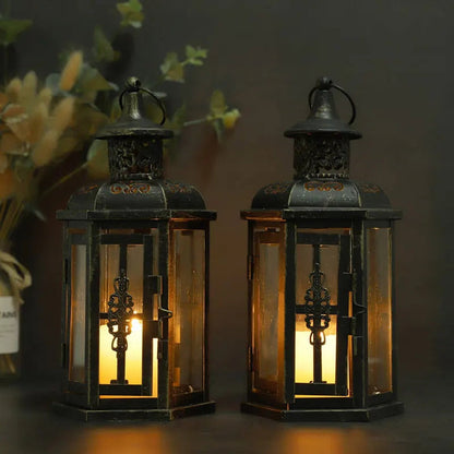 Moody &amp; Minimal — Black Iron Hanging Candle Lantern