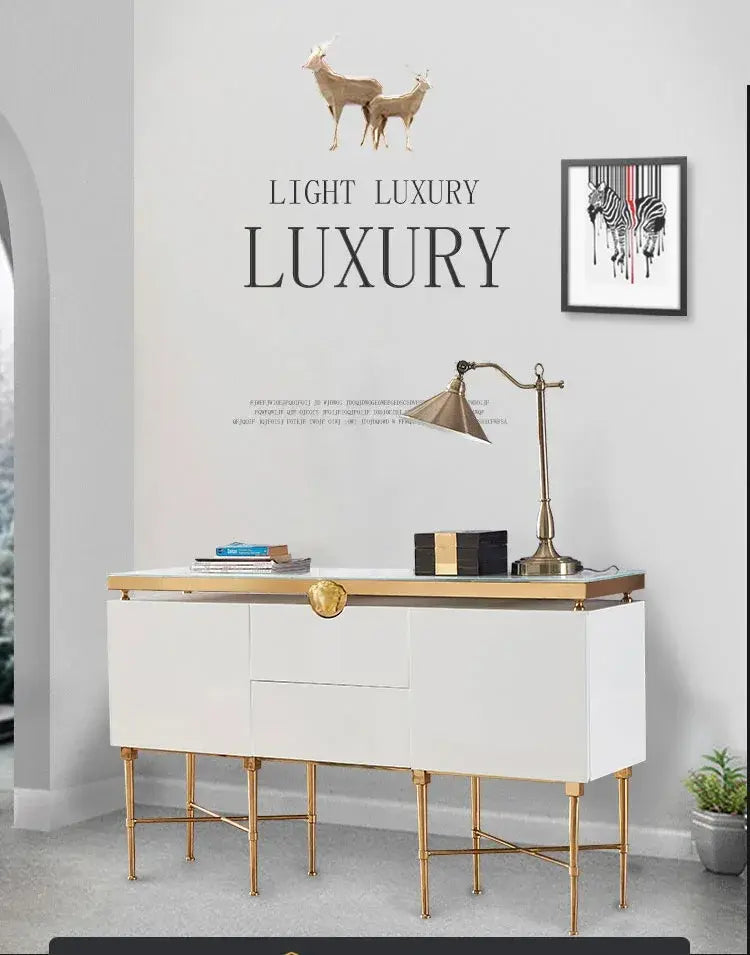Modern Wooden Sideboard & Pantry Cabinet — Living Room Storage with Side Table Jonine’s Corner