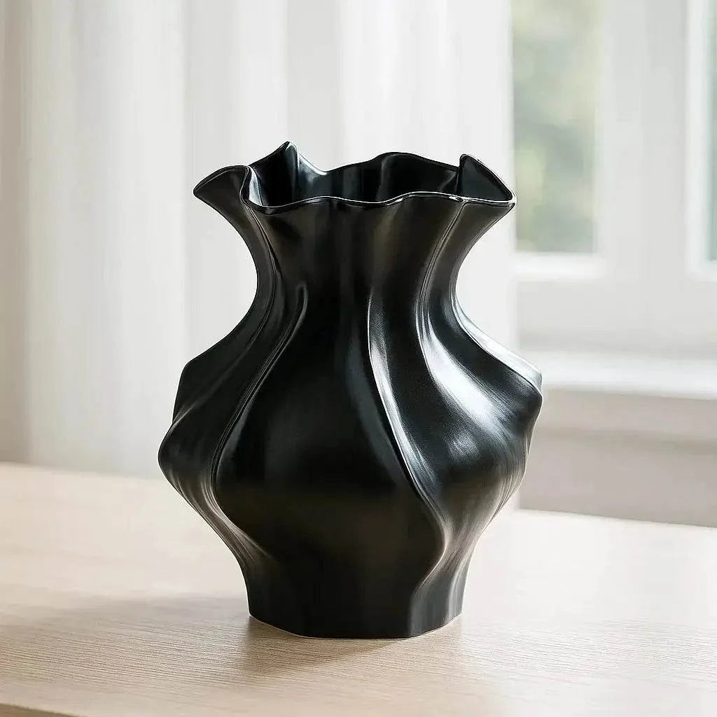 Textured Ceramic Wave Vase Jonine’s Corner