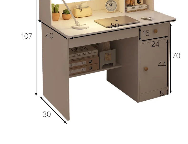 Space-Saving Computer Desk with Integrated Bookshelf Jonine’s Corner