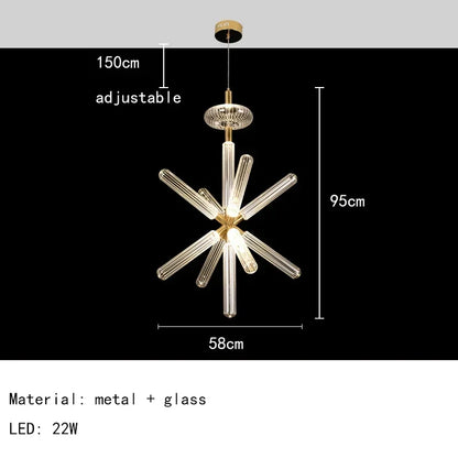 Nordic Luxury Art Glass Chandelier — High-End Pendant Lamp Home Décor