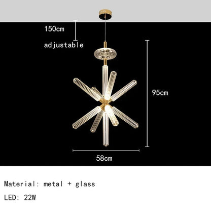 Nordic Luxury Art Glass Chandelier — High-End Pendant Lamp Home Décor