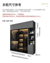 Bedroom Glass Sliding Door Wardrobe Clothes Storage Cabinet Closet Double Wardrobe Cabinets Wardrobes Furniture Modern Simple Jonine&