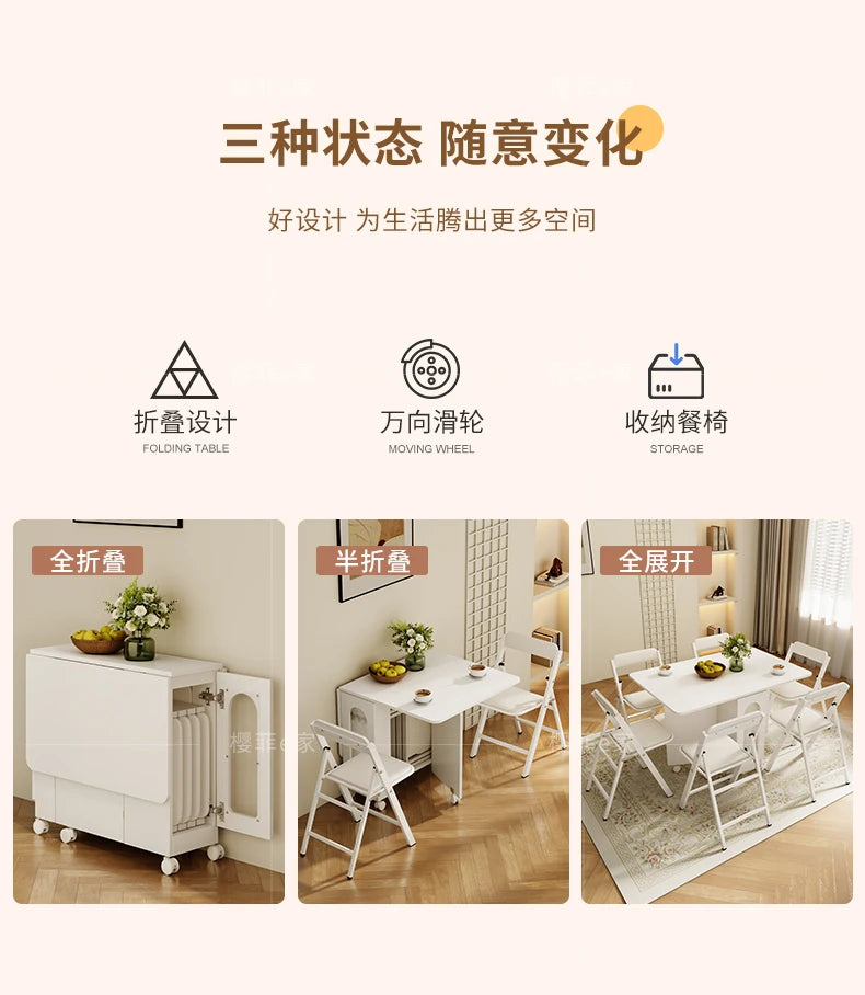 Nordic Minimalist Foldable Dining Table