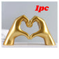 Heart Hand Love Sculpture — Nordic Luxury Desktop Decor