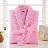 Terry Robe Women 100% Cotton Bathrobe Lovers Brown Robes Men Bathrobe Solid Towel Fleece Long Sleepwear Bridesmaid Robe White Jonine’s Corner