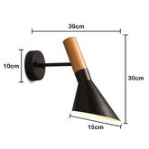 Nordic LED Wall Lamp Wood Creative Lighting Fixture Guest Room Balcony Staircase Sconce Bedroom Bedside Decor Light Chandelier Jonine&