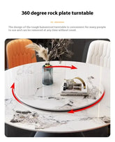 Round Sliding Table Luxury Table Stainless Steel Kitchen Islands Transparent Mesa Comedor Garden Furniture Sliding Dining Wash Jonine&