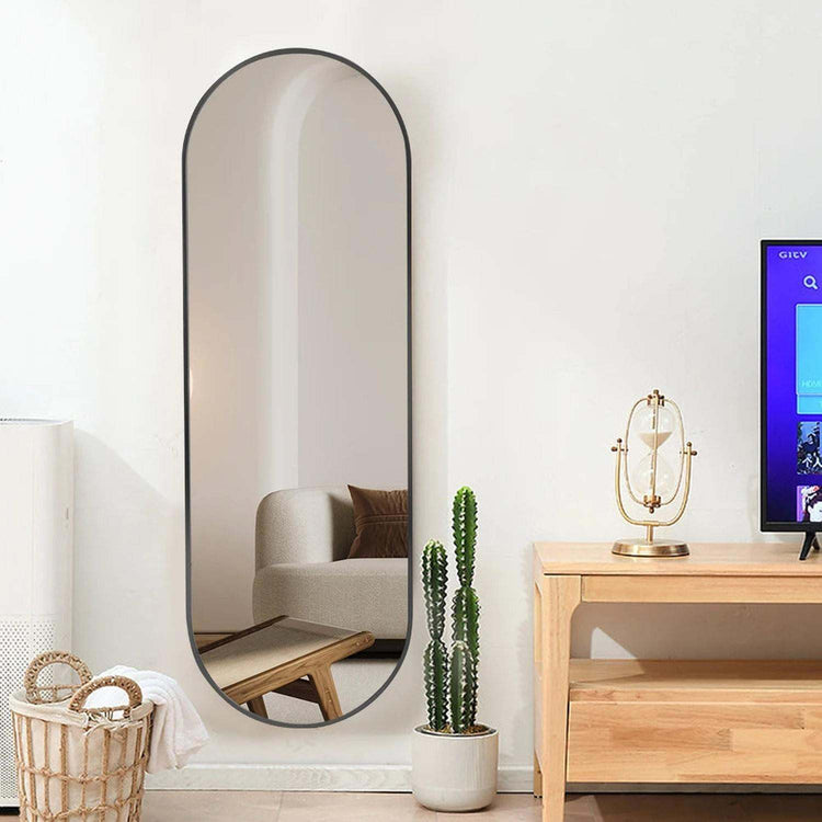 The Mirror That Opens the Room — Oversized Oval Full-Length Mirror
