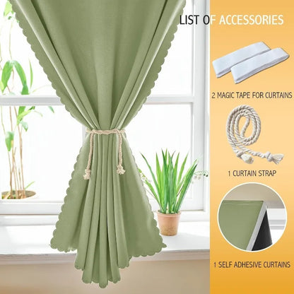 Self-Adhesive No-Drill Blackout Curtains