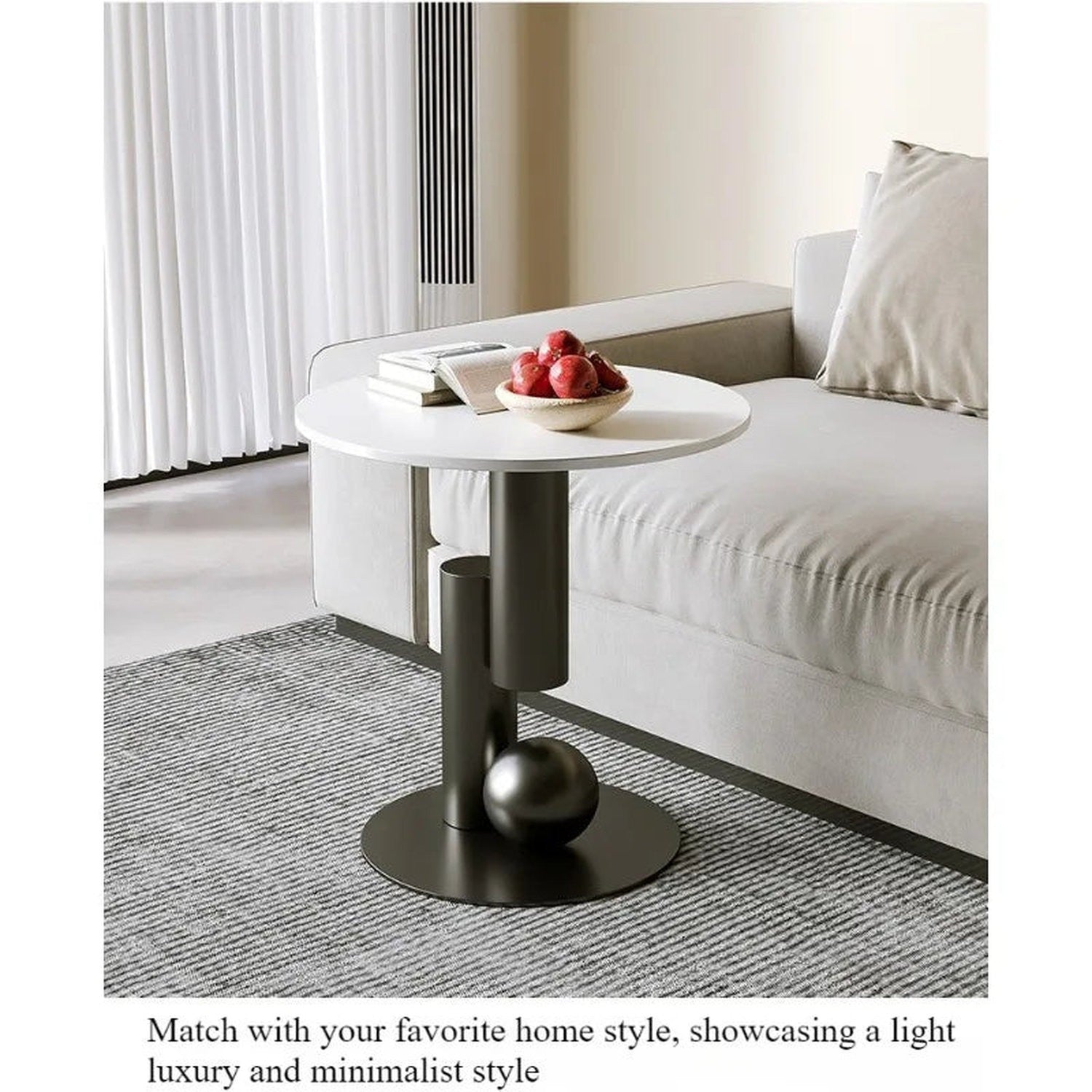 Round Metal Side Table — Modern Moroccan Coffee &amp; Sofa Table