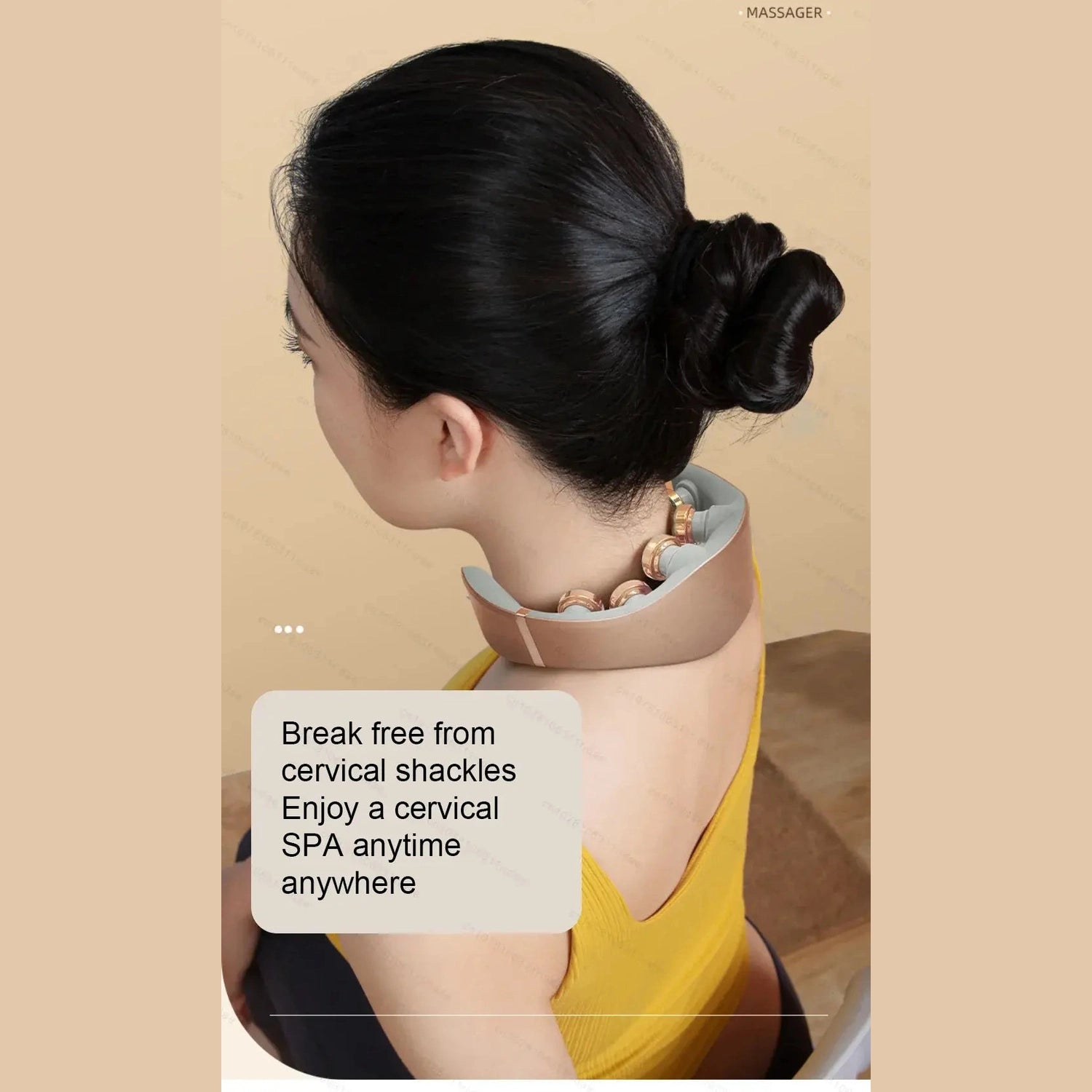 The Tension Release — 8D Electric Pulse Neck & Shoulder Massager with Heat