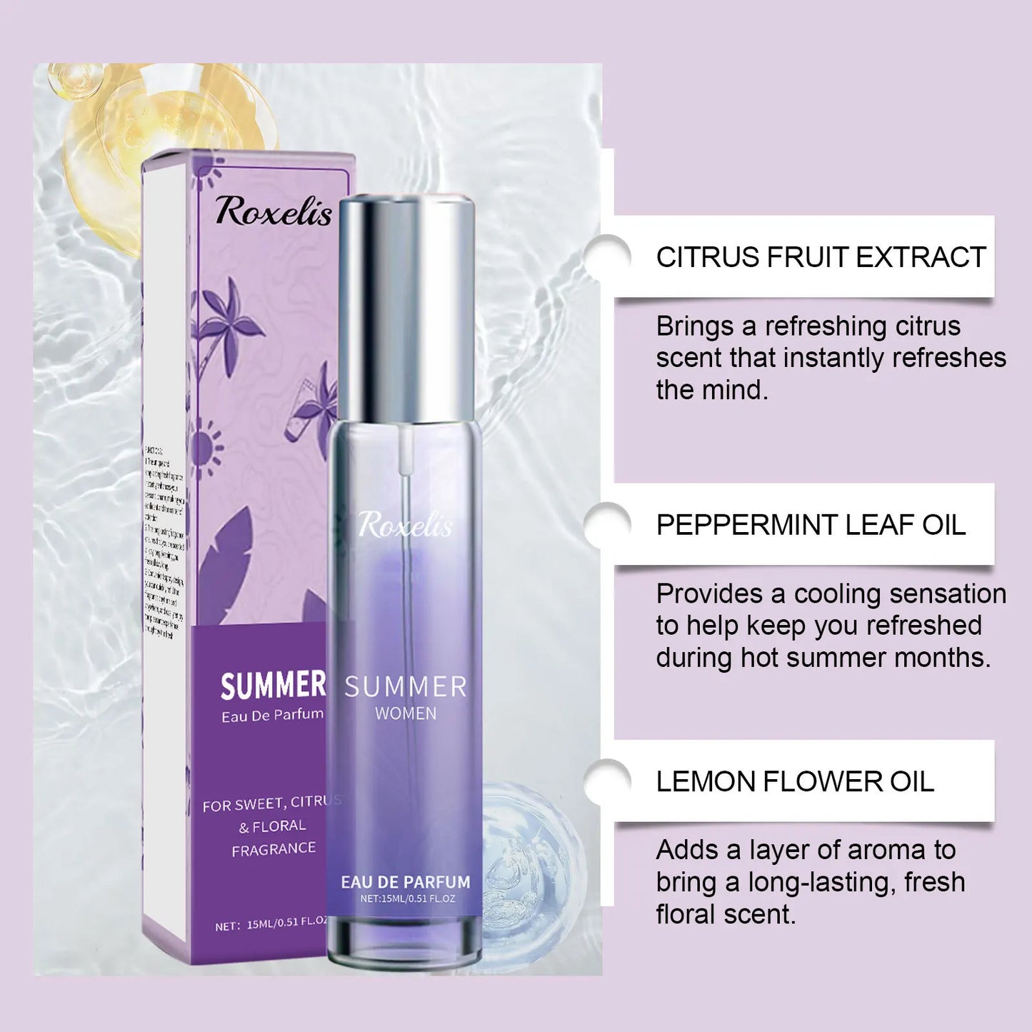 Citrus Summer Perfume 15ml — Light, Fresh & Long-Lasting
