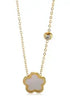 Gold Heart Toggle Necklace — Beaded Chain Gift for Her