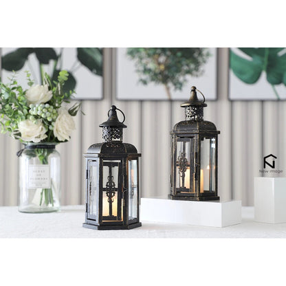 Moody &amp; Minimal — Black Iron Hanging Candle Lantern