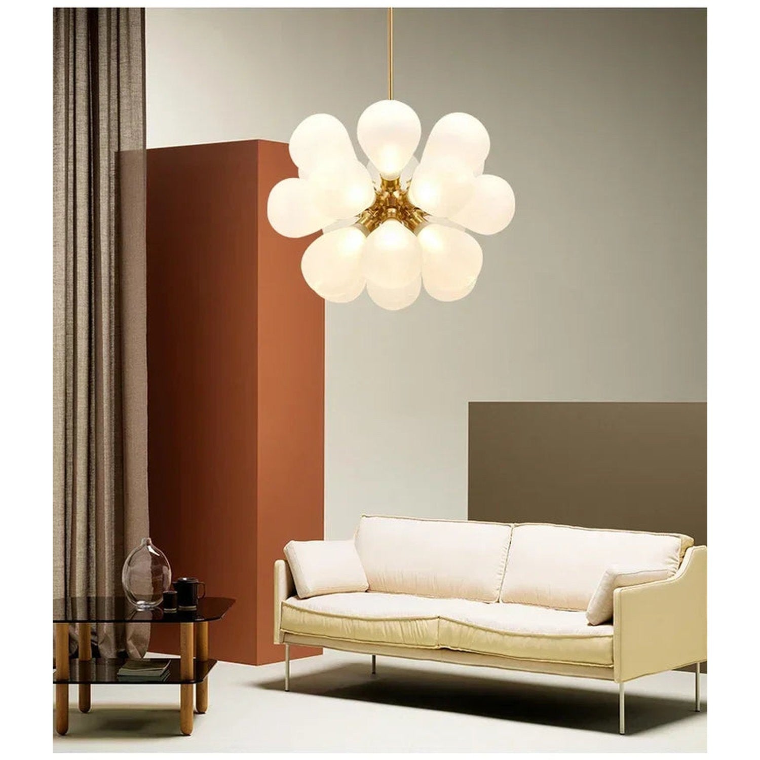 Suspended in Light — Designer Glass Bubble Chandelier for Bedroom &amp; Living Room