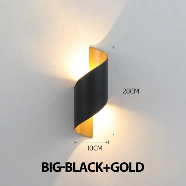 Spiral LED Wall Light — Nordic Modern Indoor & Outdoor Sconce