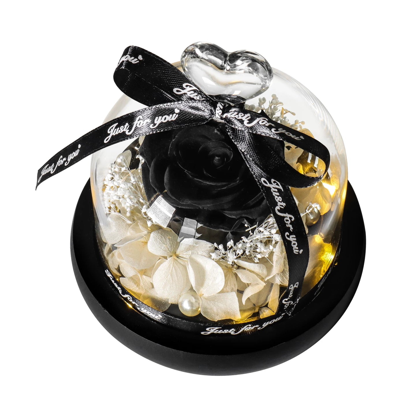 Preserved Rose in LED Glass Dome — Forever Flower Gift
