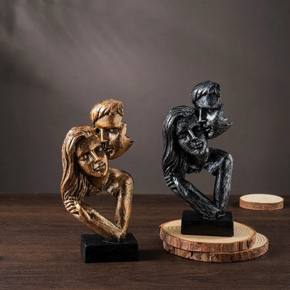 Vilead Couple Statue Lover Sculptures Tabletop Shelf Decor Anniversary Wedding Gift Home Interior Contemporary Mantel Bookshelf