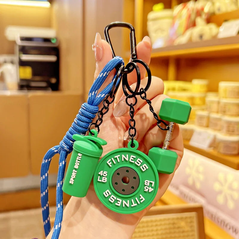 Motivational Fitness Keychain — Colorful Gym Bag Charm & Workout Gift