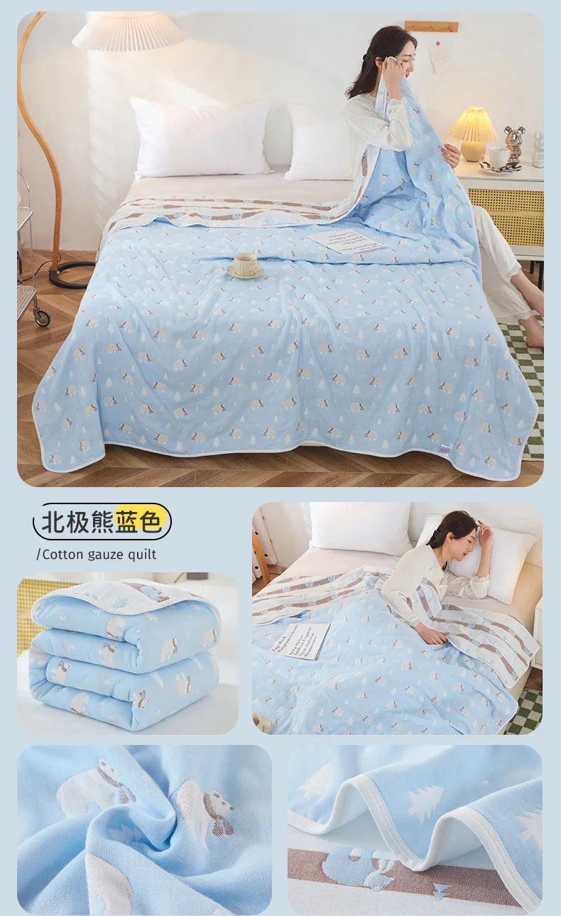 Cotton Gauze Summer Quilt — Solid