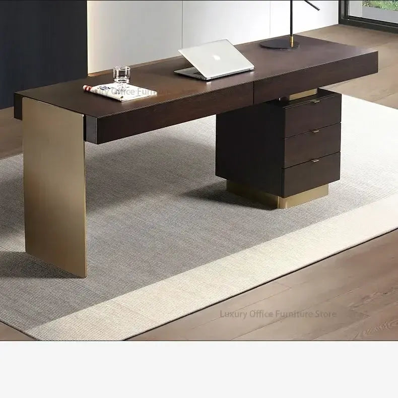 Italian Minimalist Luxury Study Desk — Jonine’s Corner – Elegant Home Office