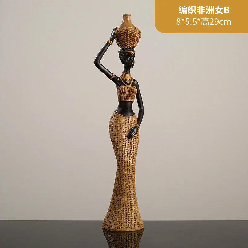 Woven in Gold — Tribal Weave Resin Sculpture in Bohemian Gold & Brown