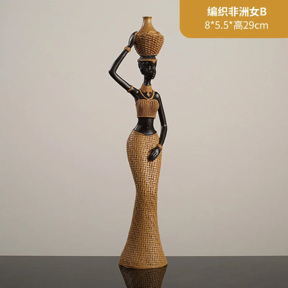 Woven in Gold — Tribal Weave Resin Sculpture in Bohemian Gold & Brown