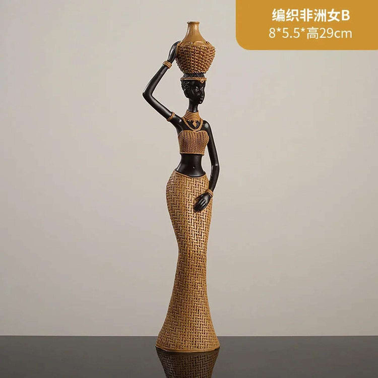 Woven in Gold — Tribal Weave Resin Sculpture in Bohemian Gold & Brown