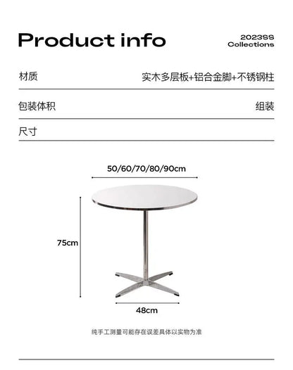 Sit in Style — Luxury Small Round Dining Table with Gold Metal Legs