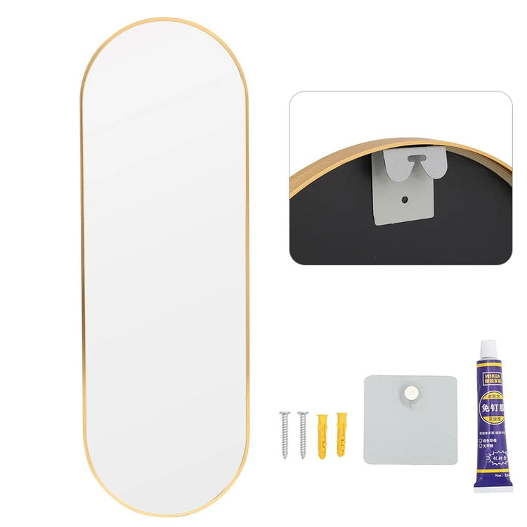 The Mirror That Opens the Room — Oversized Oval Full-Length Mirror