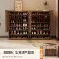 Vintage Luxury Wood Shoe Rack — Space-Saving Entryway Storage