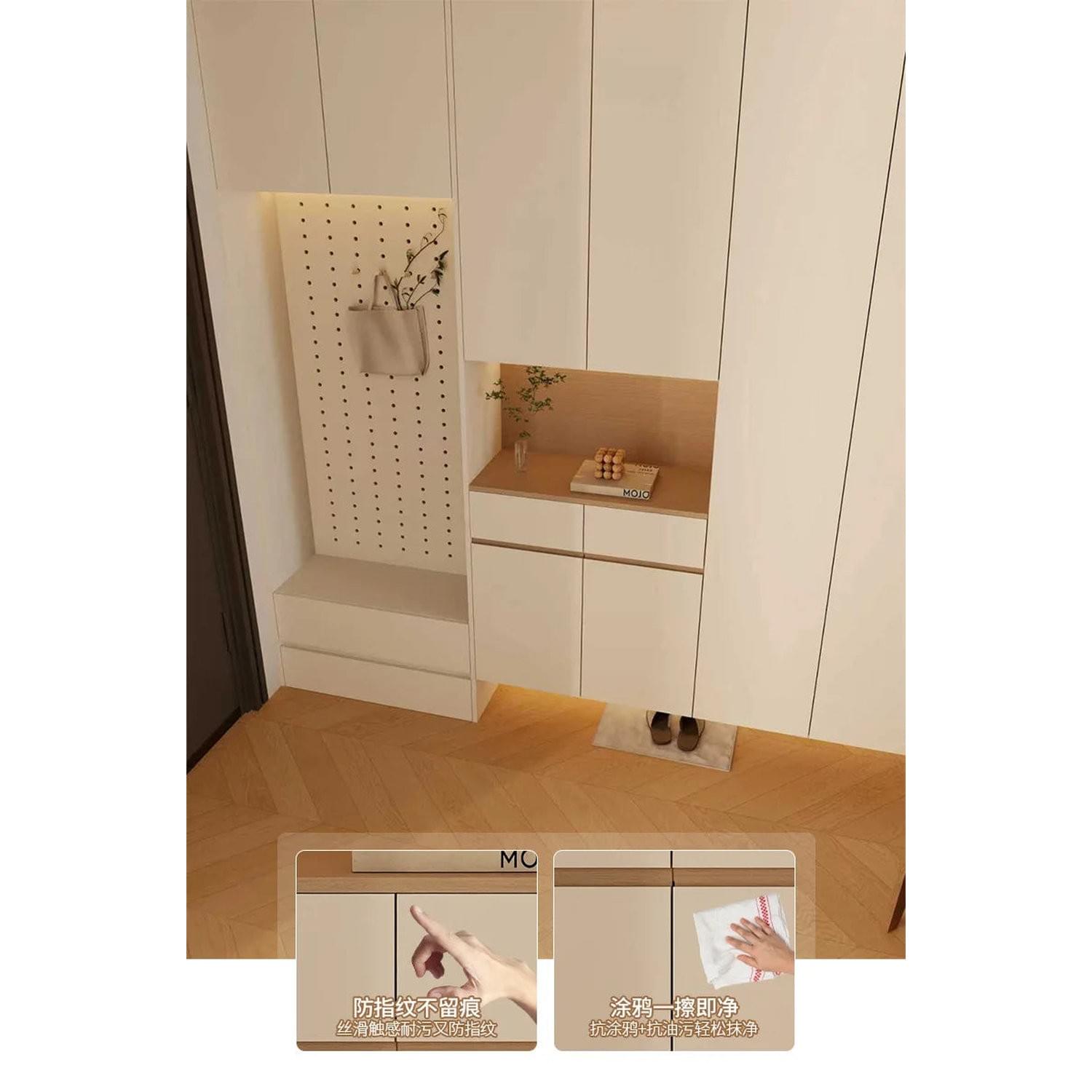 Custom Solid Wood Entryway Shoe Cabinet