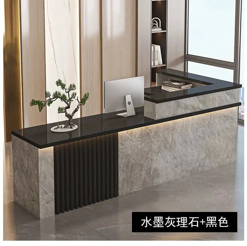 Nordic Luxury Reception Desk with LED Lighting Jonine’s Corner