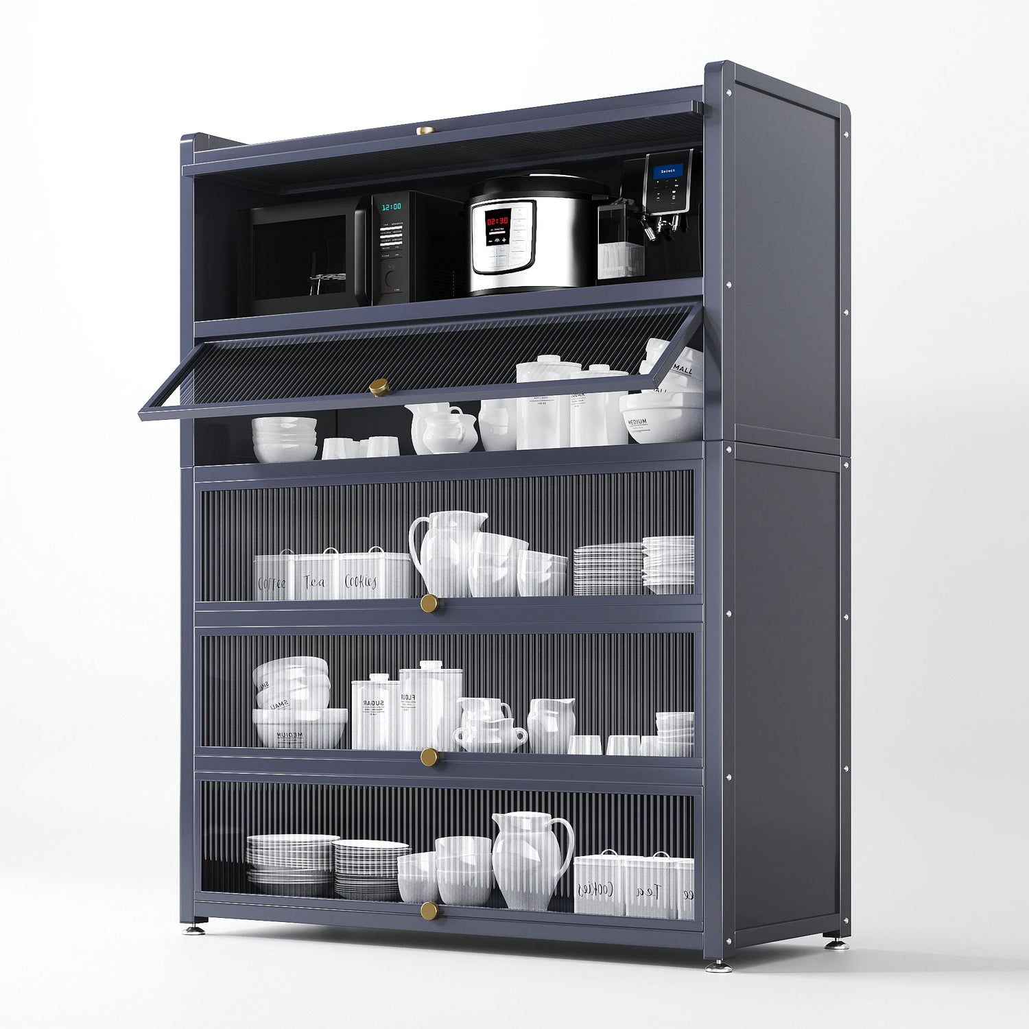 Five Levels of Order — 5-Tier Steel Kitchen Storage Cart