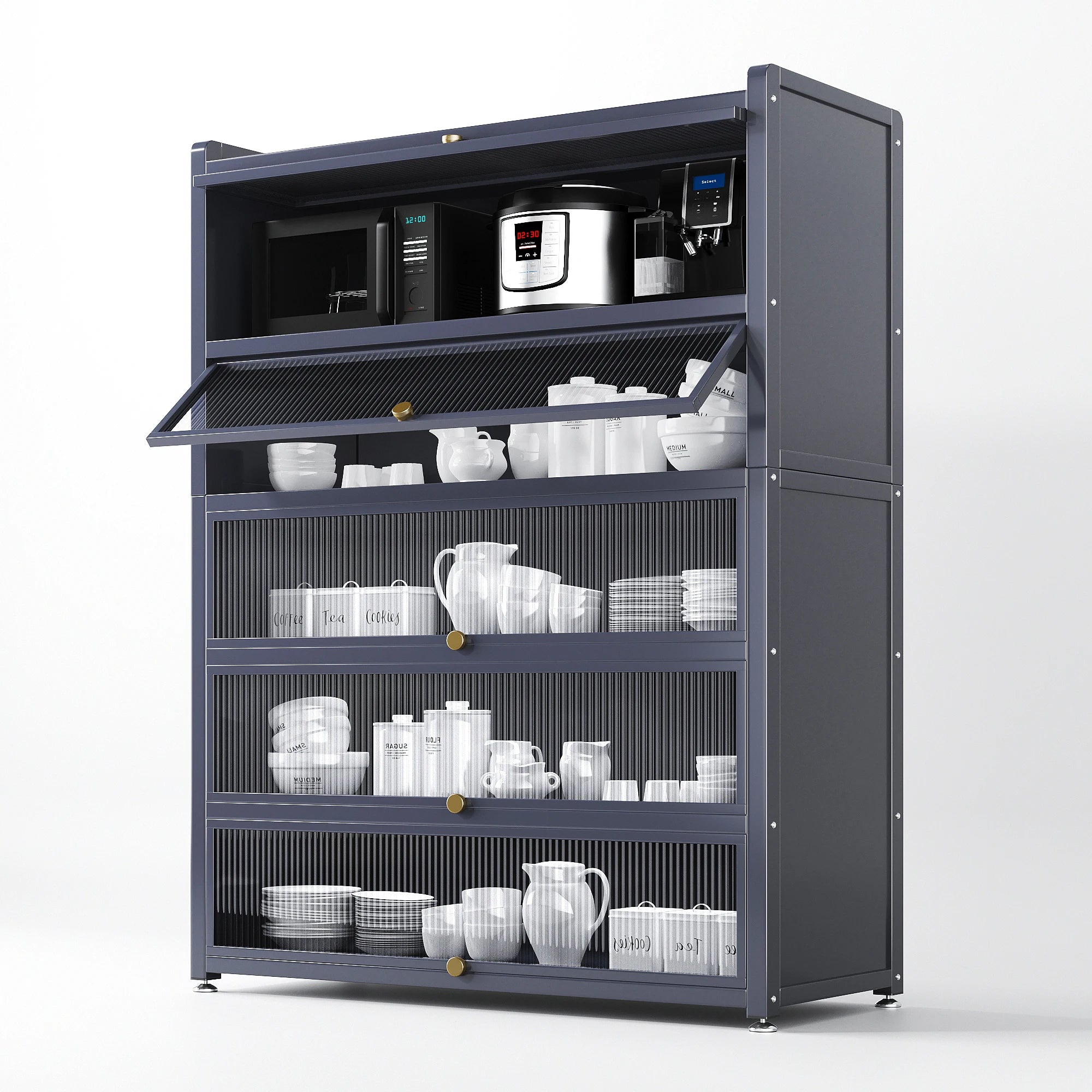 Five Levels of Order — 5-Tier Steel Kitchen Storage Cart
