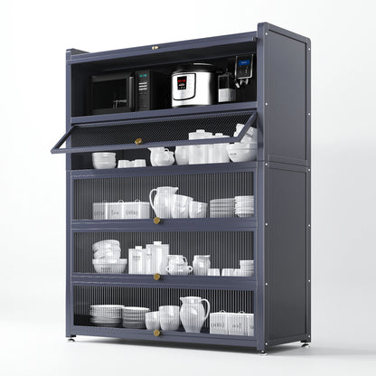 Five Levels of Order — 5-Tier Steel Kitchen Storage Cart